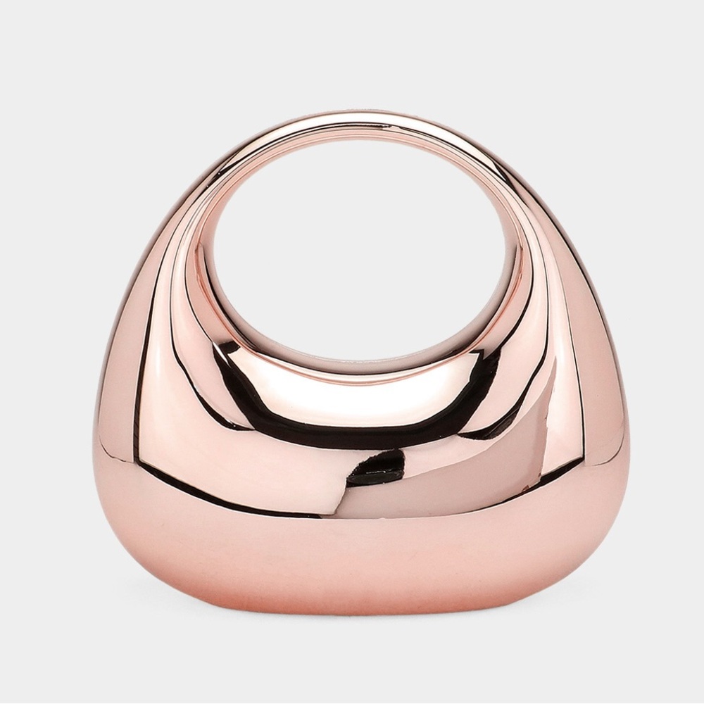 Metallic Acrylic Crescent Hand Bag